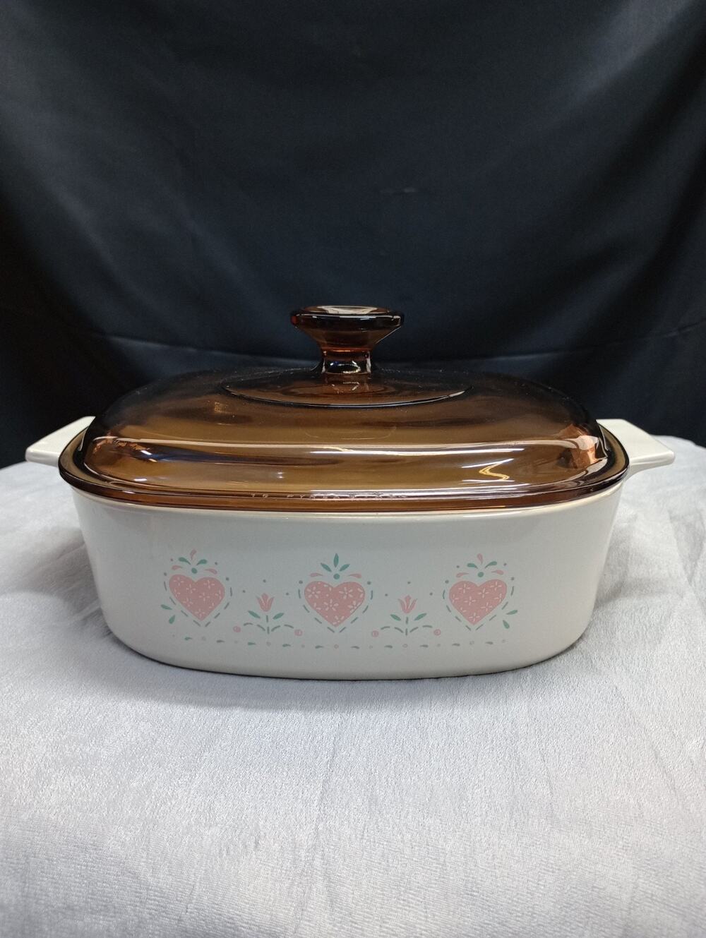 Corning Forever Yours A2B 2 quart Covered Casserole with A9C Brown Lid